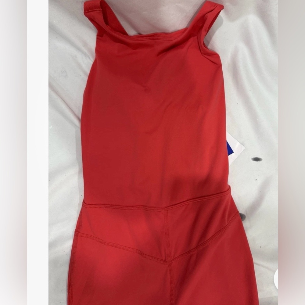JoyLab Red Flared Strap Jumpsuit - Picture 3 of 7